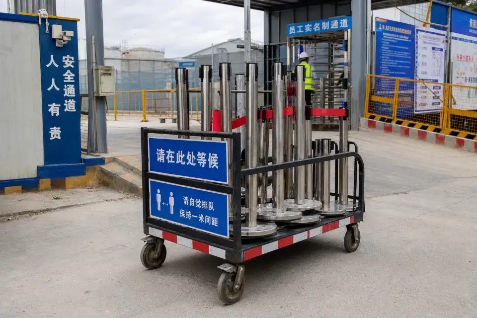 便携行人等候立柱车班次复核套件实拍参考图