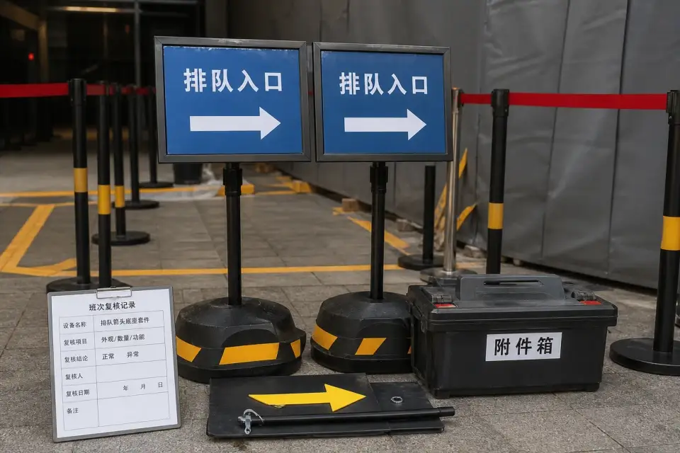 便携排队箭头底座班次复核套件实拍参考图