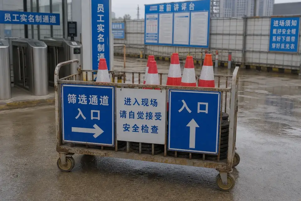 便携筛查入口锥桶车班次复核套件实拍参考图
