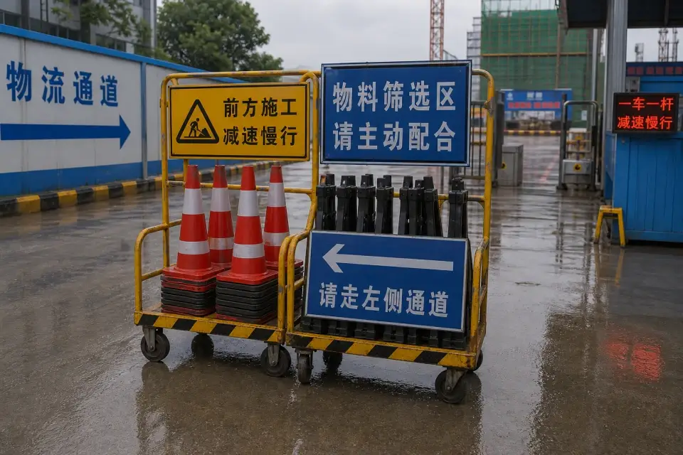 便携筛查导向锥桶车班次复核套件实拍参考图