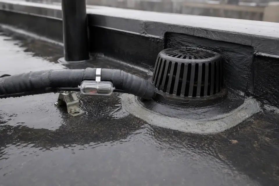 屋面雨水斗伴热末端窗口复核组件实拍参考图