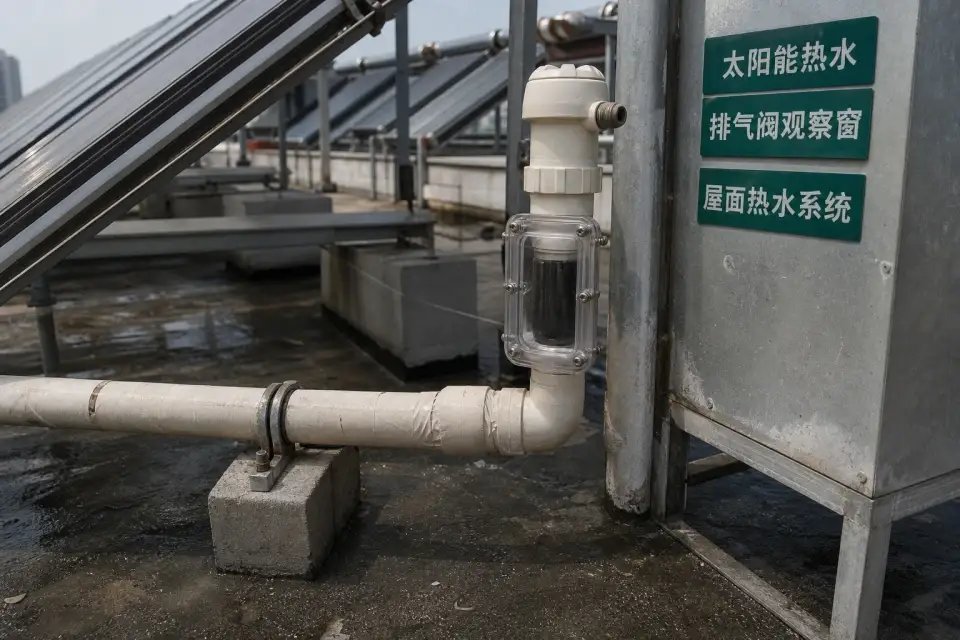 屋面太阳能热水排气阀窗口复核组件实拍参考图