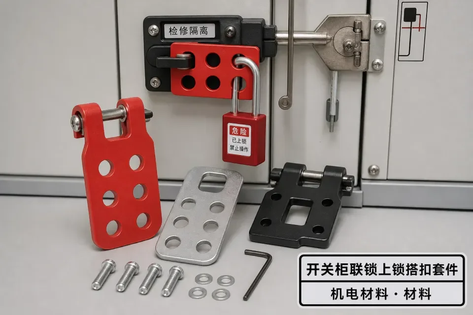 开关柜联锁上锁搭扣套件实拍参考图