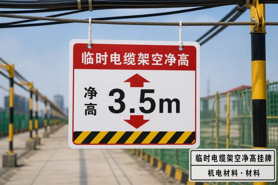 临时线缆悬空净高窗口复签标签套件实拍参考图