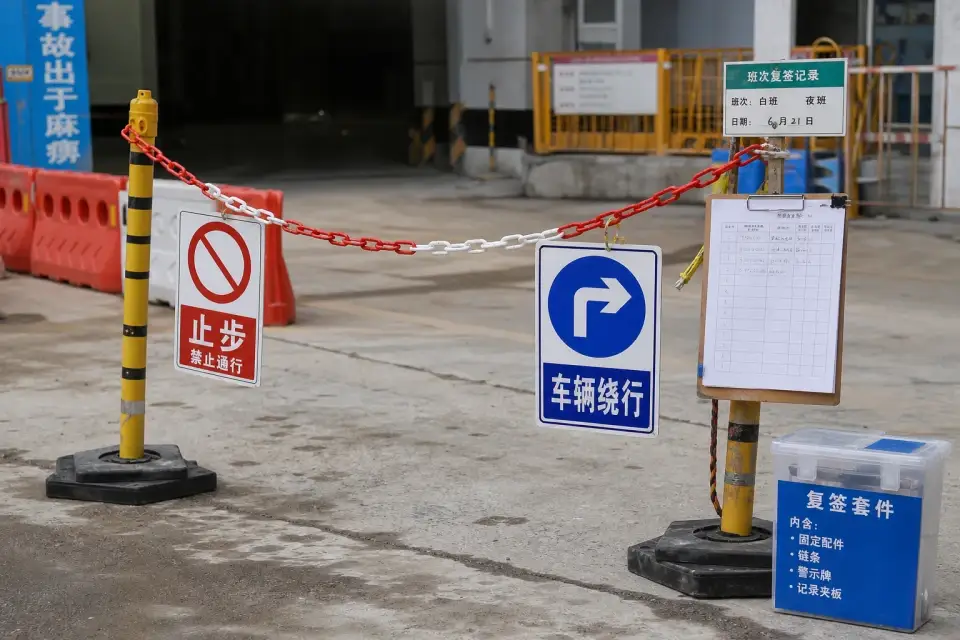 临时送货绕行止步链班次复签套件实拍参考图