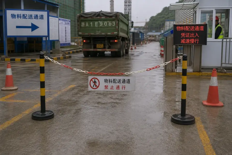 临时送货车道止步链班次复签套件实拍参考图