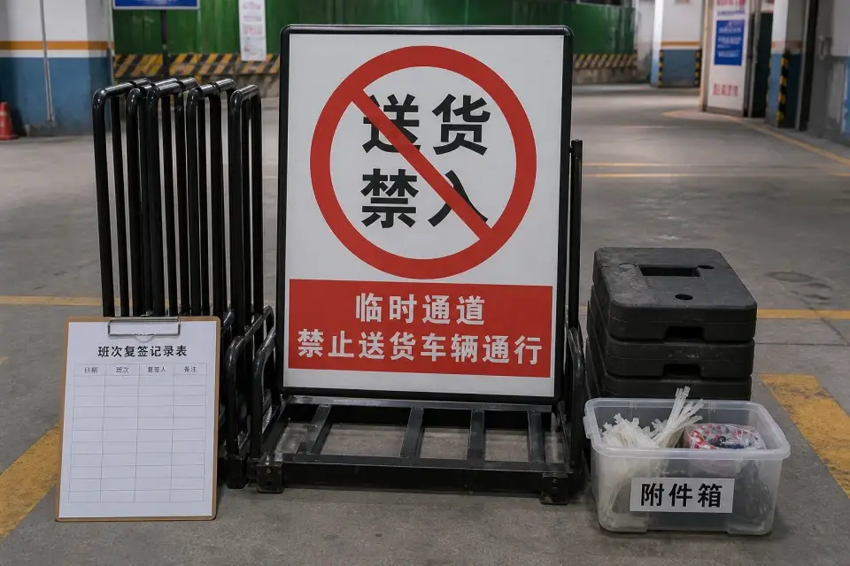 临时送货禁入面板班次复签套件实拍参考图