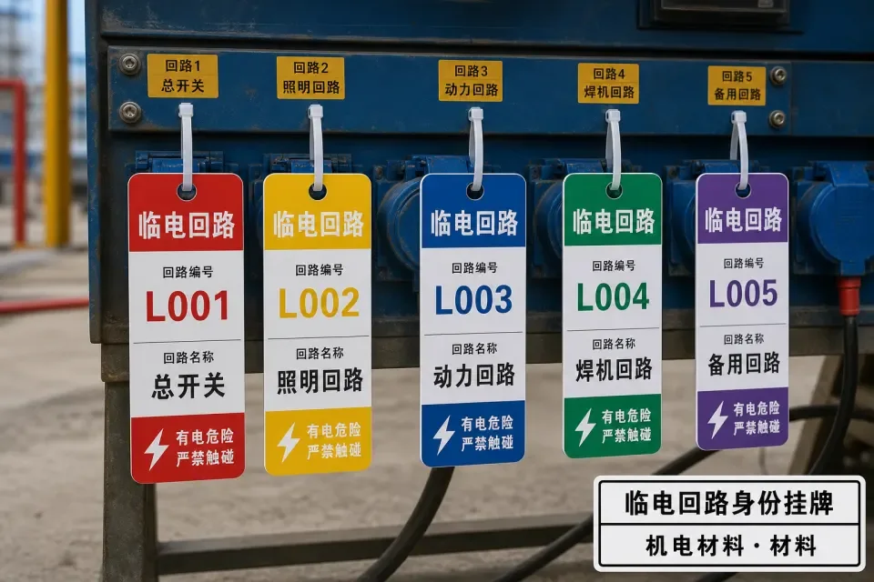 临电回路身份挂牌实拍参考图