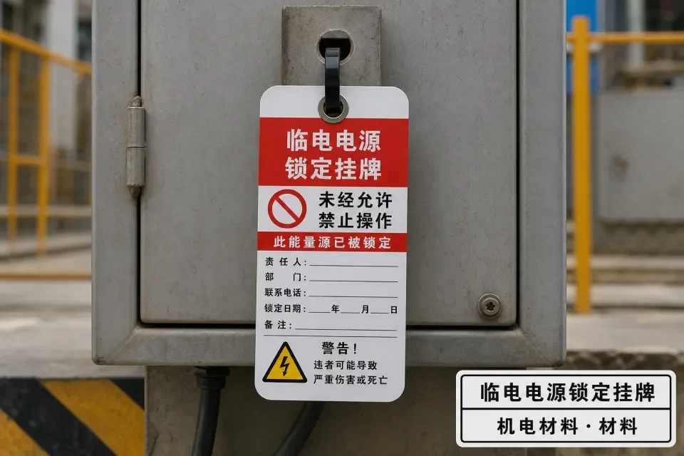 临电电源锁定挂牌实拍参考图