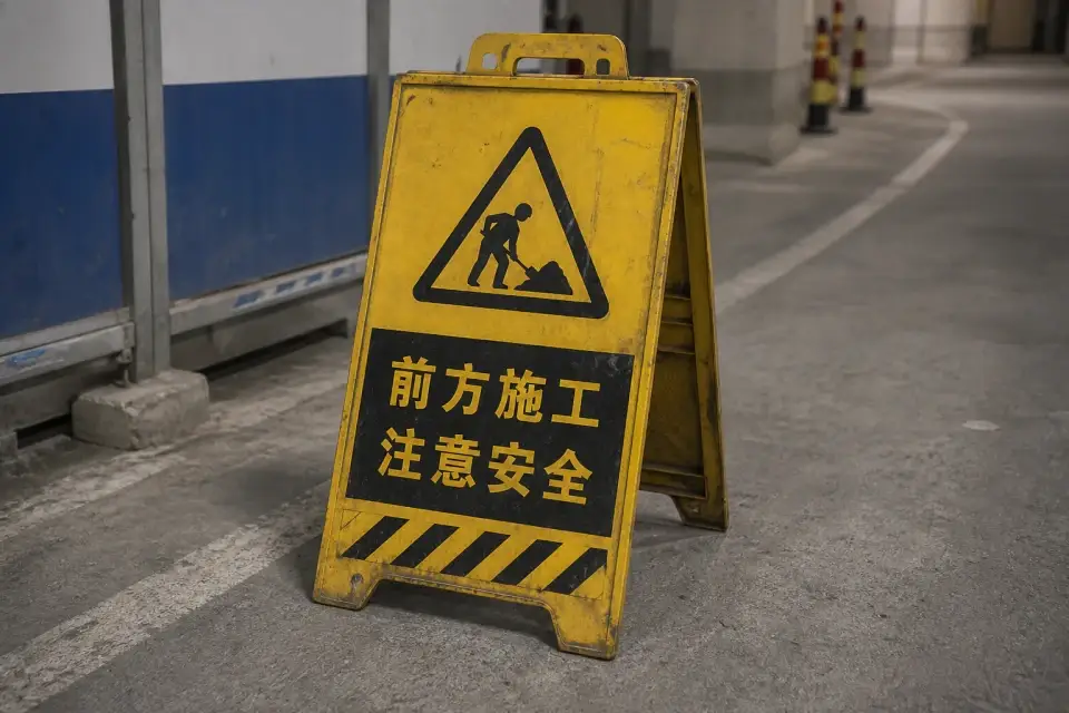 临时提示A字牌班次复签套件实拍参考图
