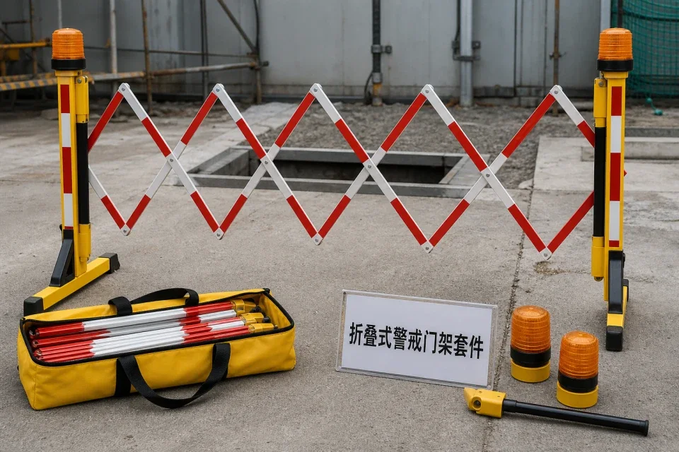 沟槽临边护栏套件实拍参考图