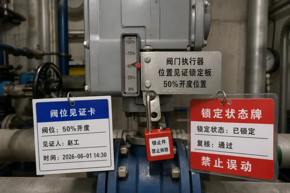 阀门执行器位置见证锁定板组件实拍参考图