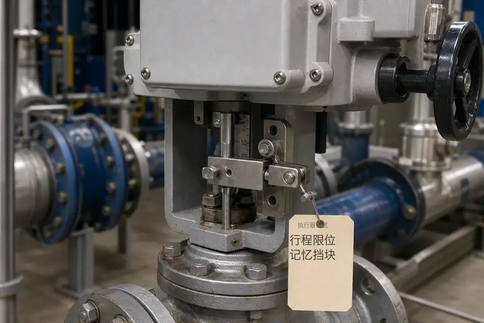 阀门执行器行程限位记忆挡块组件实拍参考图
